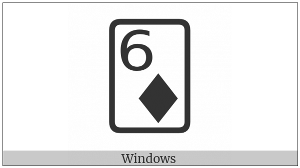 Playing Card Six Of Diamonds on various operating systems