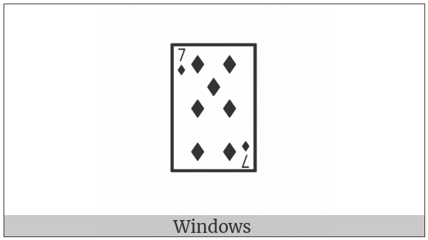 Playing Card Seven Of Diamonds on various operating systems