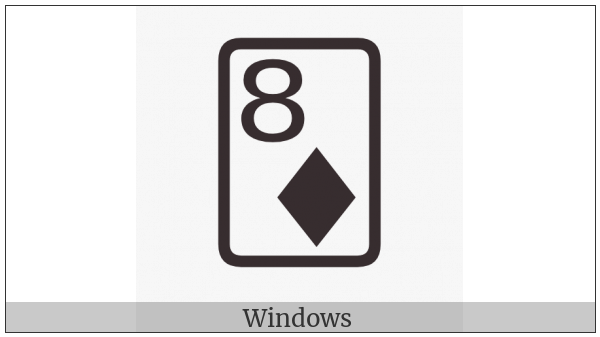 Playing Card Eight Of Diamonds on various operating systems