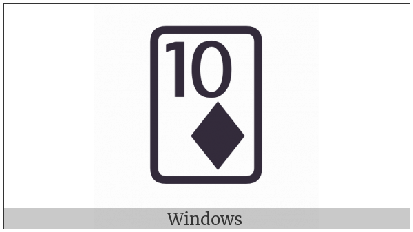 Playing Card Ten Of Diamonds on various operating systems