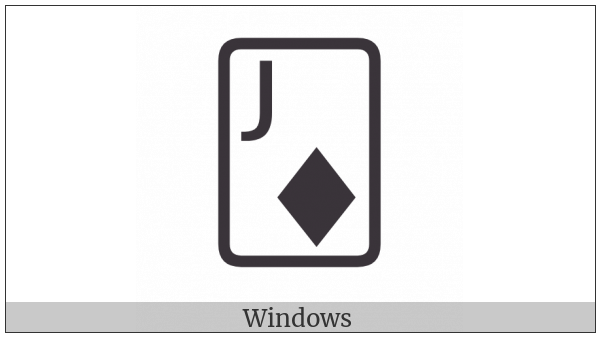 Playing Card Jack Of Diamonds on various operating systems