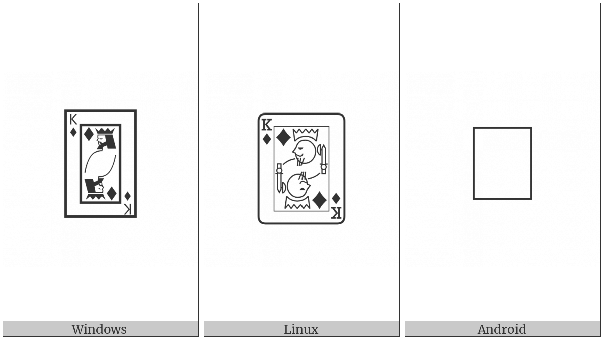 Playing Card King Of Diamonds on various operating systems