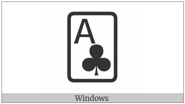 Playing Card Ace Of Clubs on various operating systems