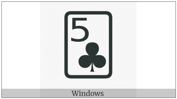 Playing Card Five Of Clubs on various operating systems