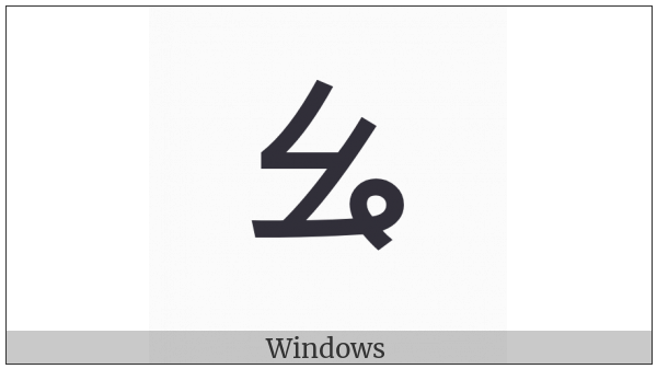 Bopomofo Letter Aunn on various operating systems