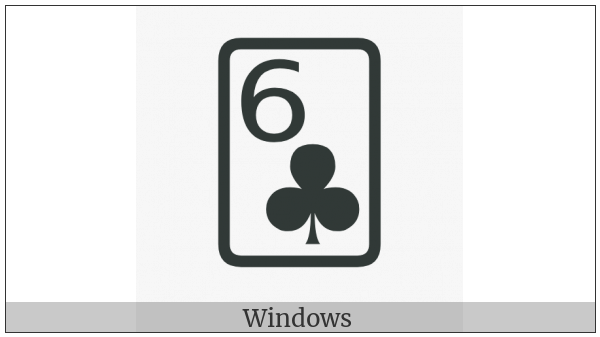 Playing Card Six Of Clubs on various operating systems