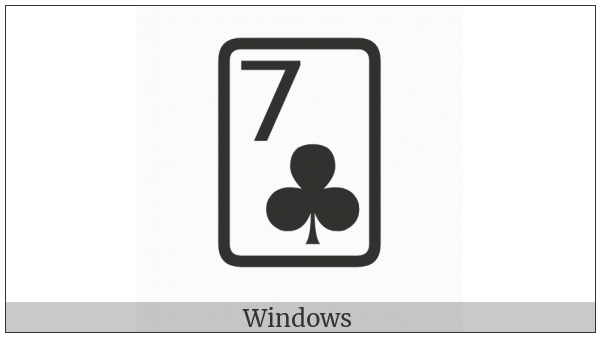 Playing Card Seven Of Clubs on various operating systems