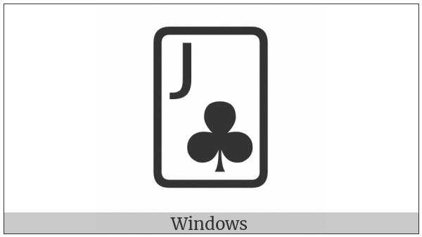 Playing Card Jack Of Clubs on various operating systems
