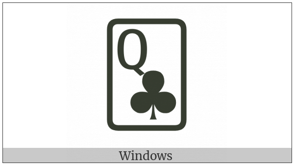 Playing Card Queen Of Clubs on various operating systems