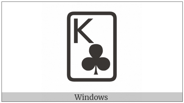 Playing Card King Of Clubs on various operating systems