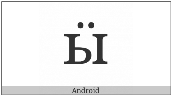 Cyrillic Small Letter Yeru With Diaeresis on various operating systems
