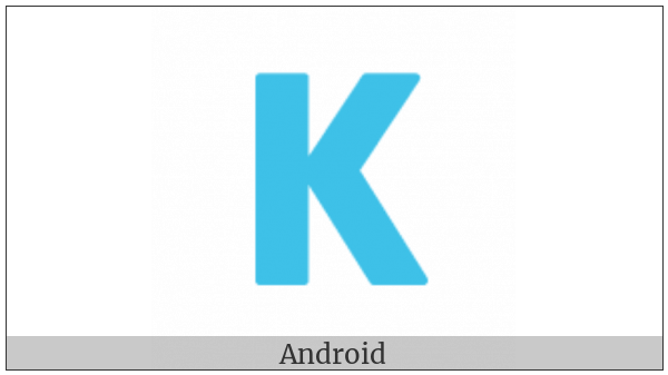 Regional Indicator Symbol Letter K on various operating systems