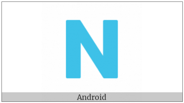 Regional Indicator Symbol Letter N on various operating systems