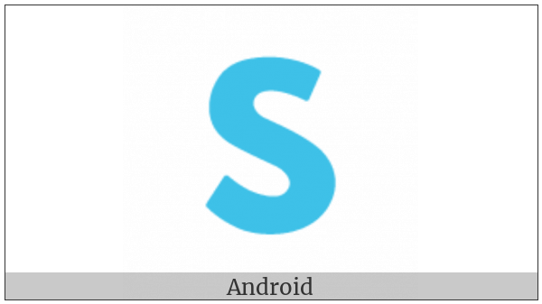 Regional Indicator Symbol Letter S on various operating systems