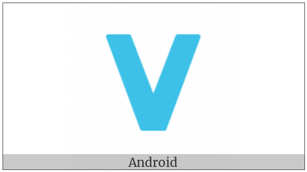 Regional Indicator Symbol Letter V on various operating systems
