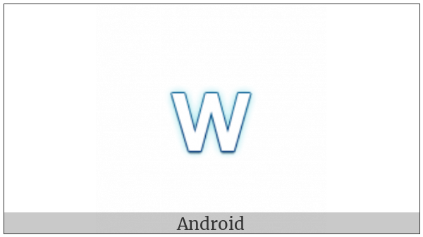 Regional Indicator Symbol Letter W on various operating systems