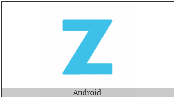 Regional Indicator Symbol Letter Z on various operating systems