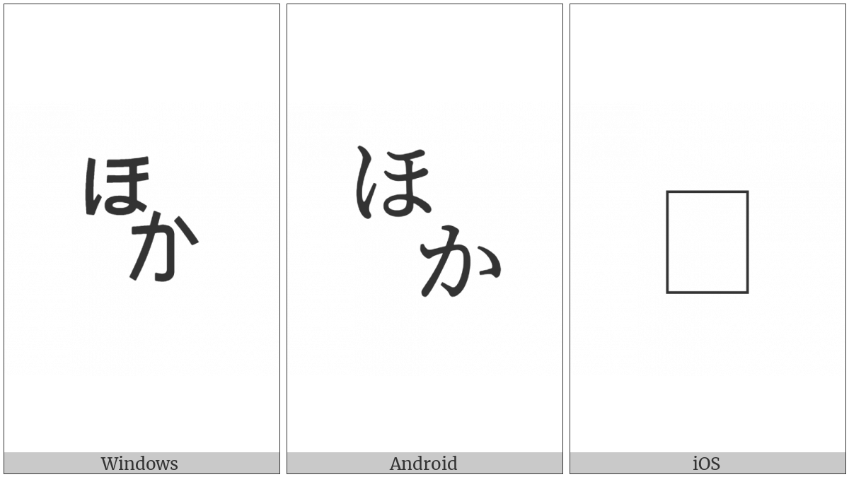 Square Hiragana Hoka on various operating systems