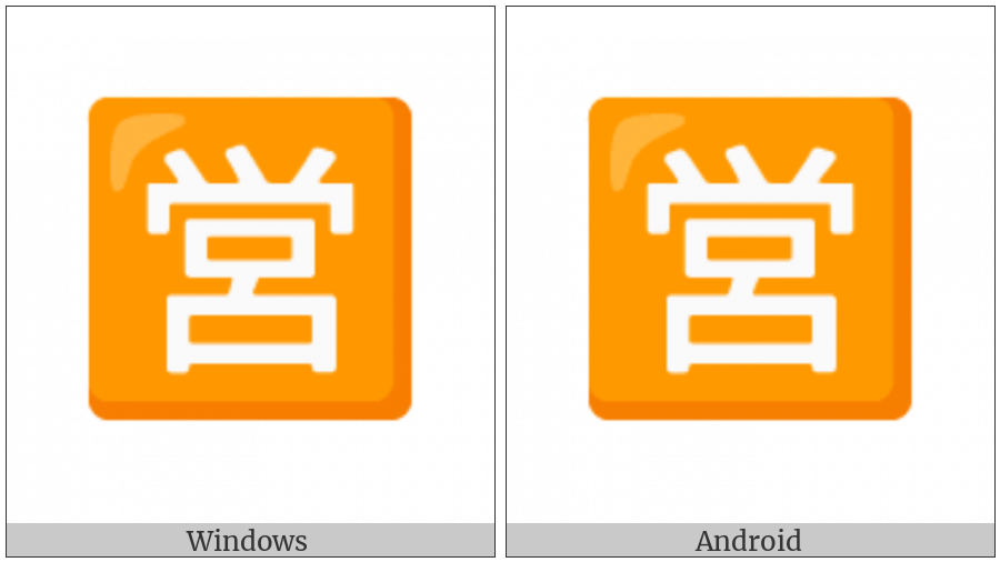 Squared Cjk Unified Ideograph-55B6 on various operating systems