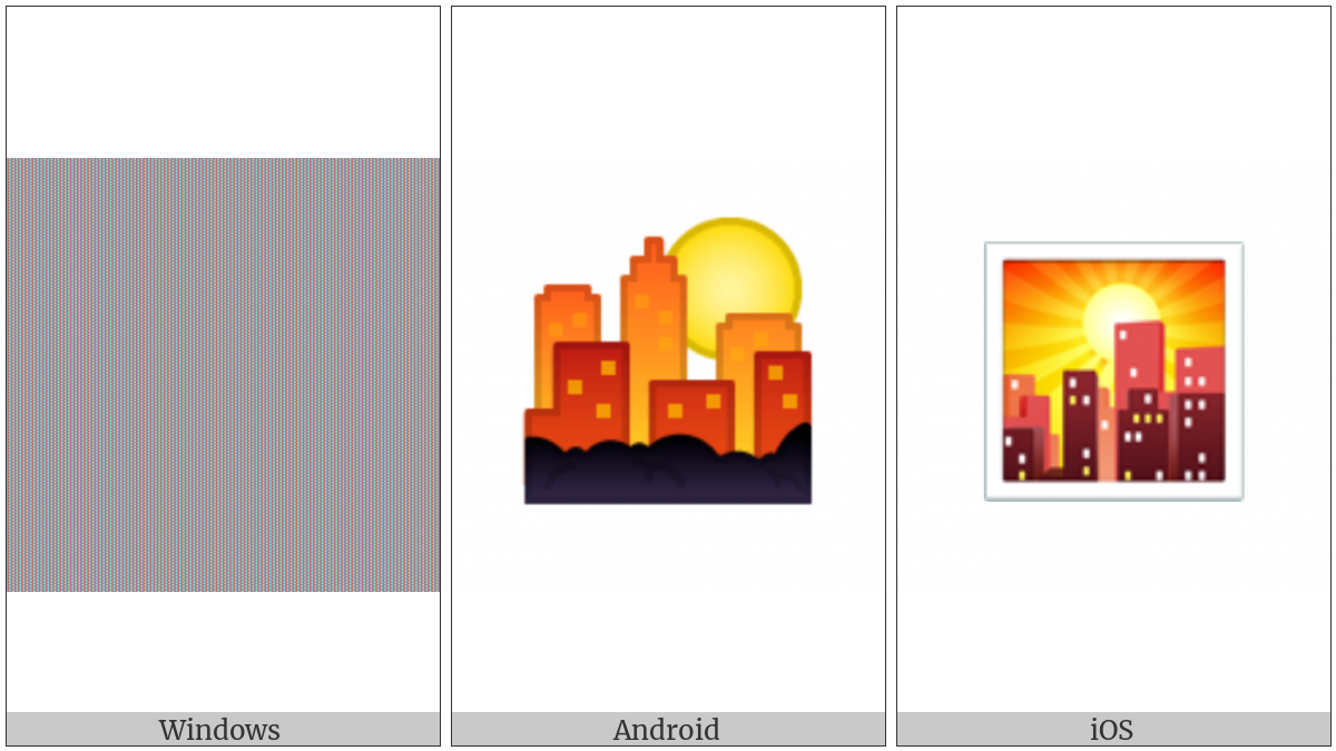 Sunset Over Buildings on various operating systems