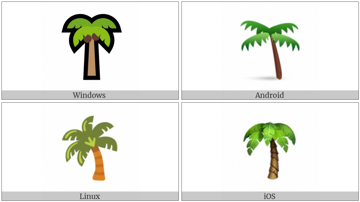 Palm Tree on various operating systems