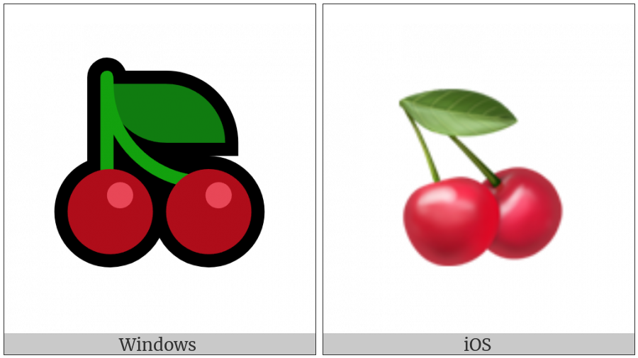Cherries on various operating systems