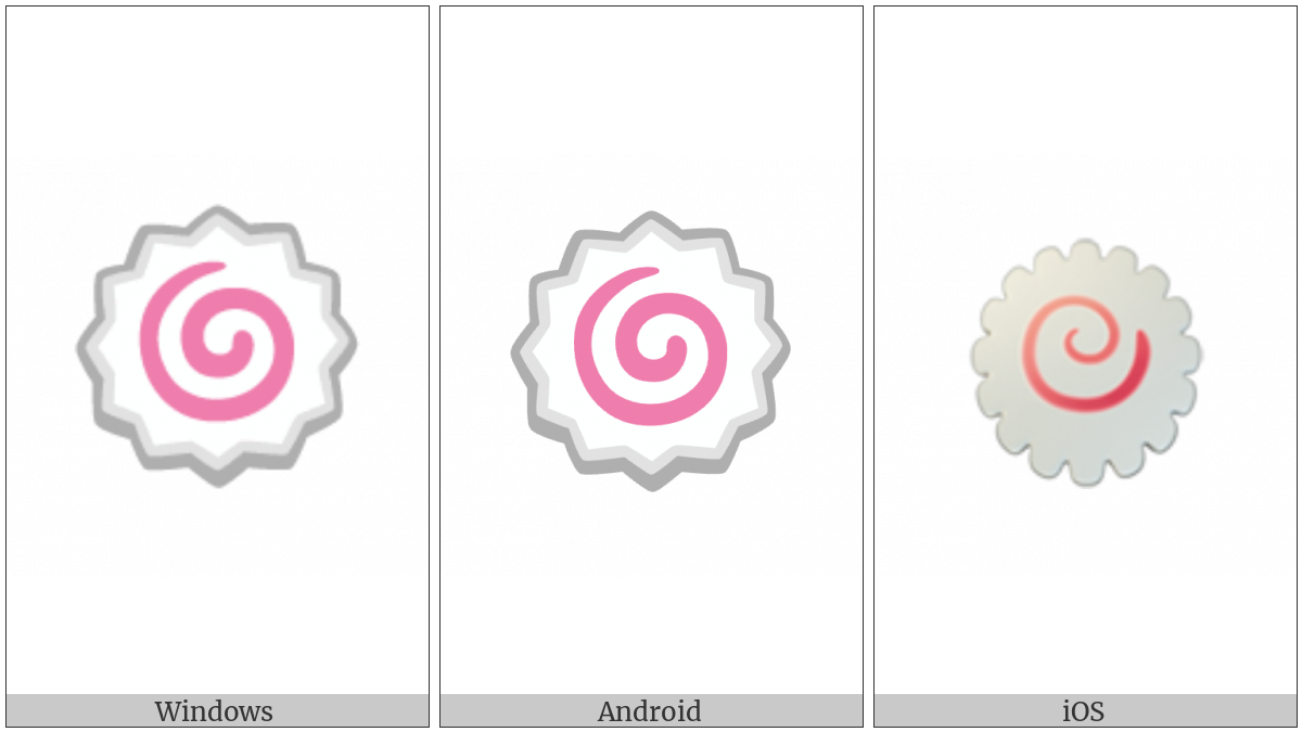 Fish Cake With Swirl Design on various operating systems