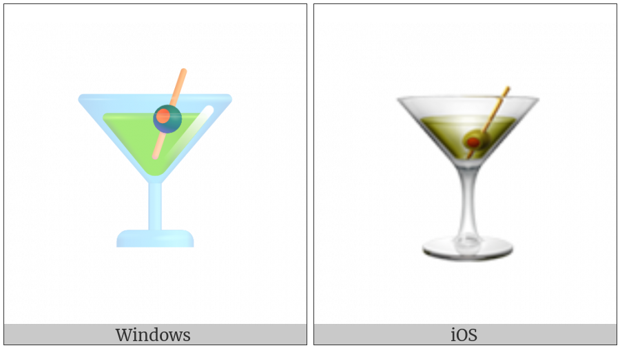 Cocktail Glass on various operating systems