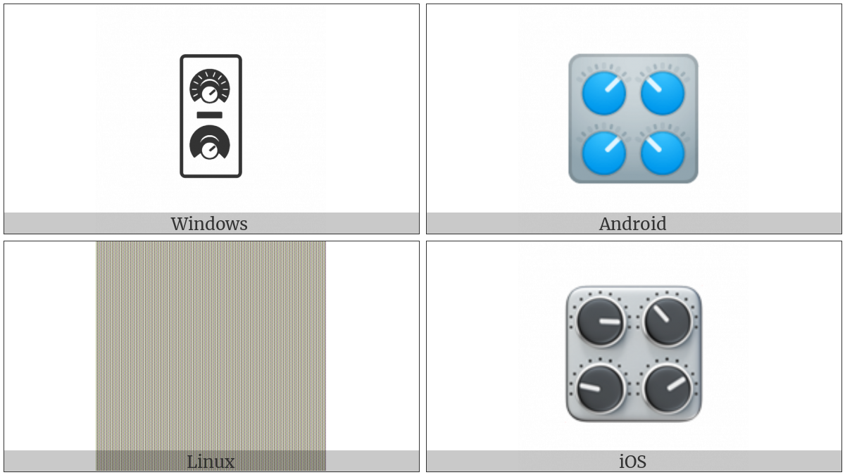 Control Knobs on various operating systems