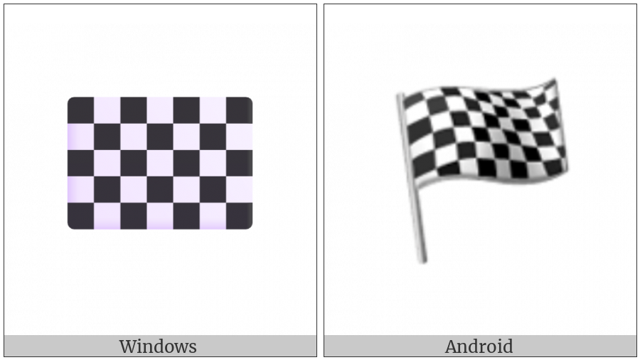 Chequered Flag on various operating systems