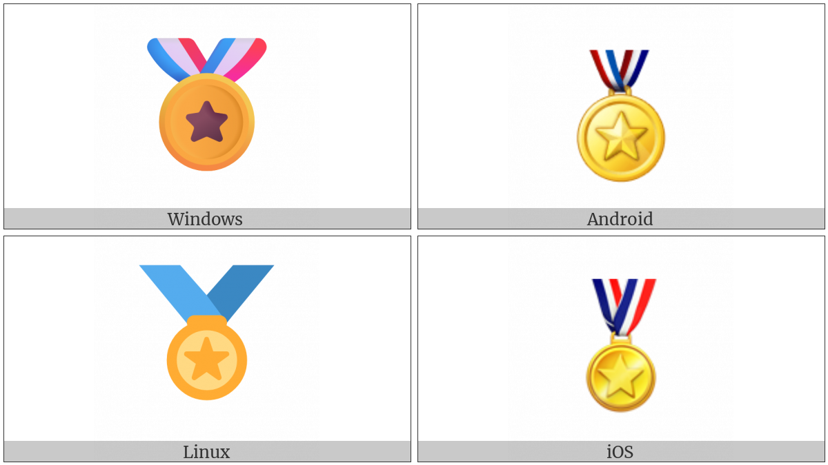 Sports Medal on various operating systems