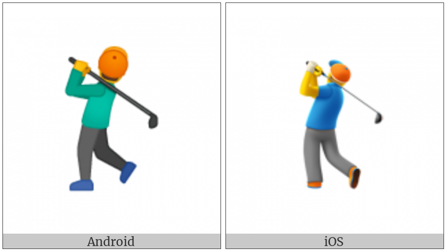 Golfer on various operating systems