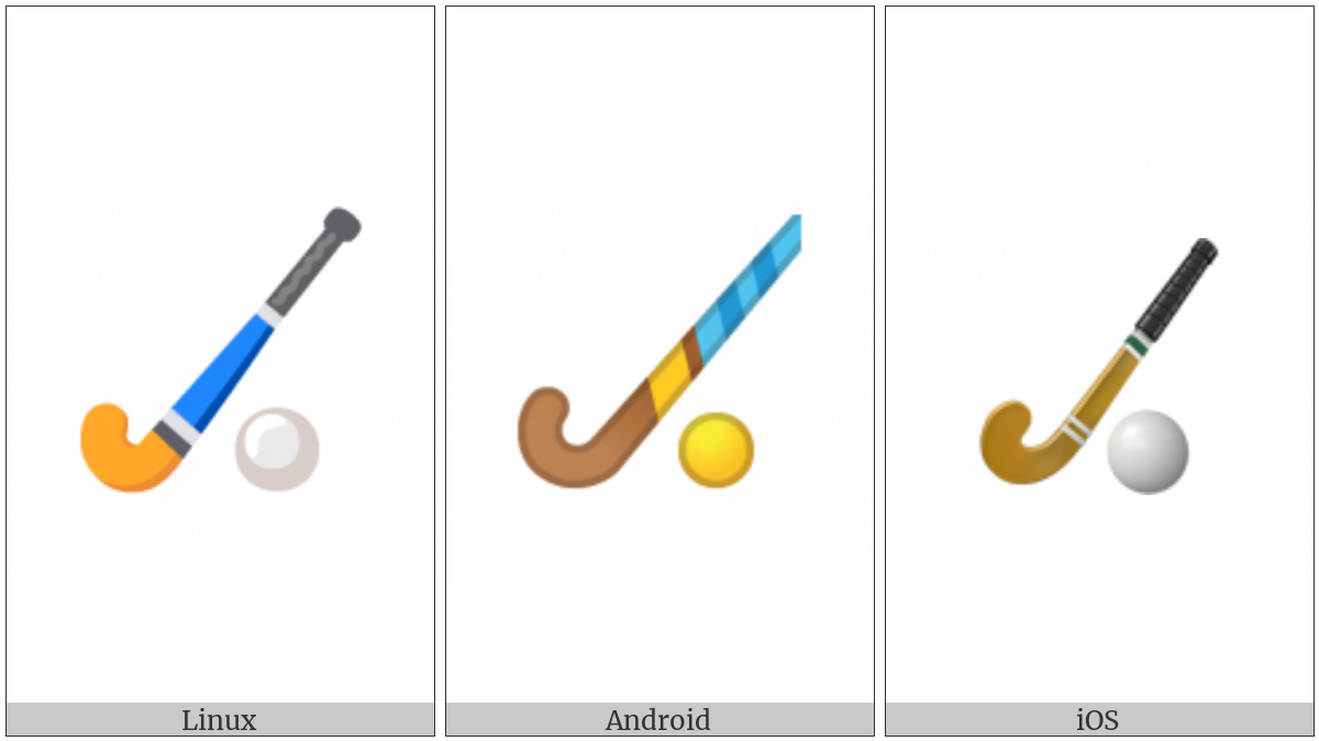 Field Hockey Stick And Ball on various operating systems