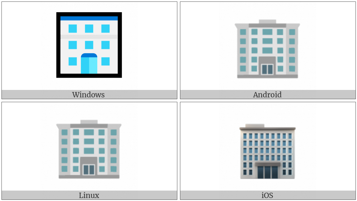 Office Building on various operating systems