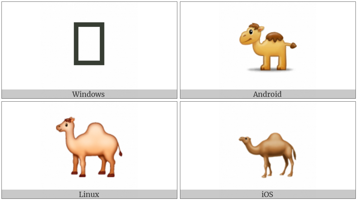 Dromedary Camel on various operating systems