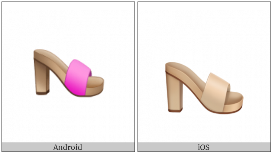 Womans Sandal on various operating systems