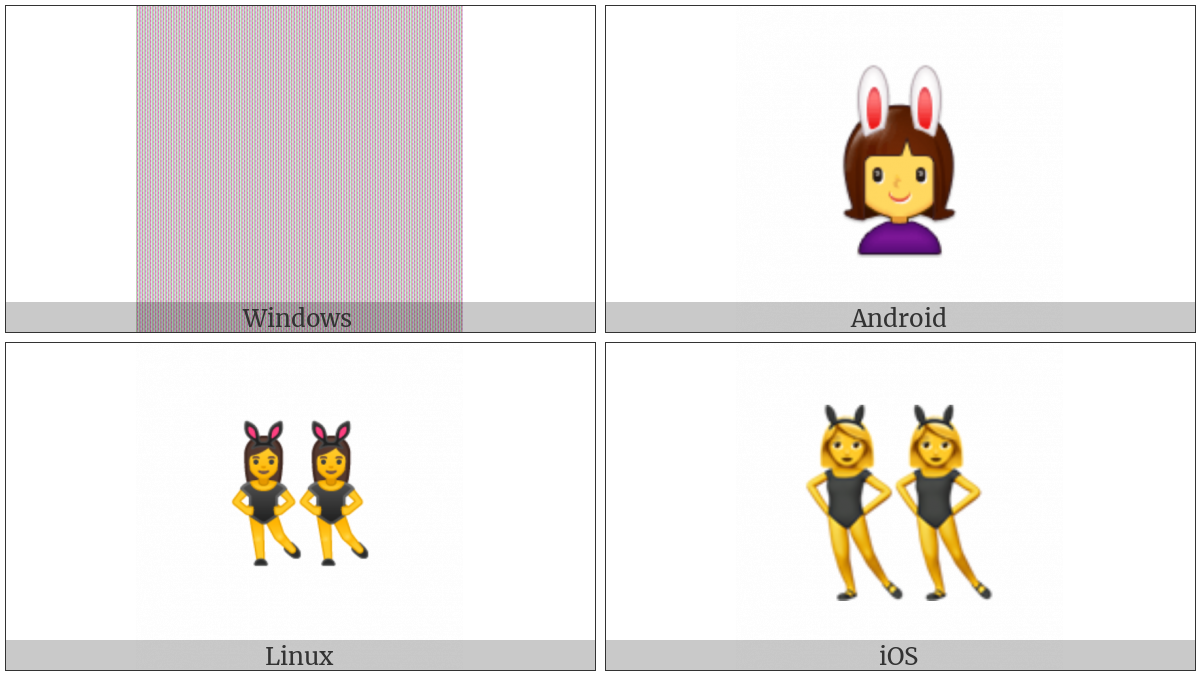 Woman With Bunny Ears on various operating systems