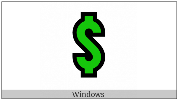Heavy Dollar Sign on various operating systems