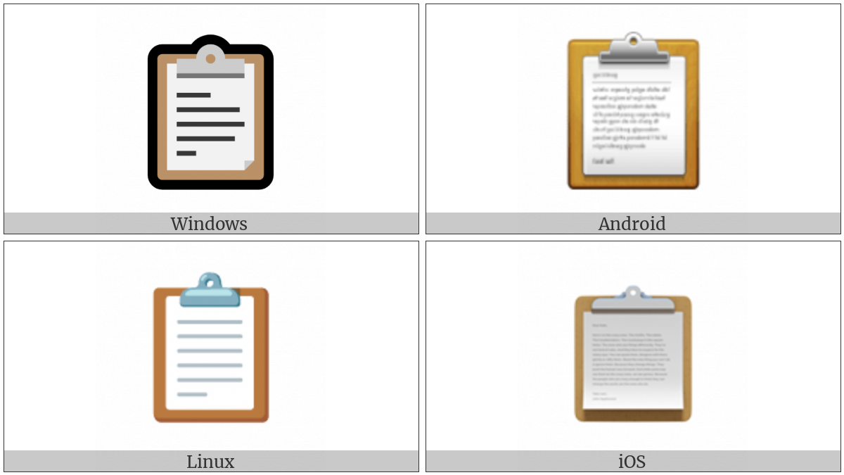 Clipboard on various operating systems