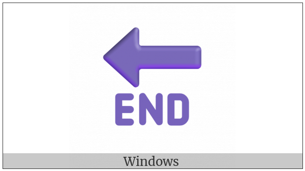 End With Leftwards Arrow Above on various operating systems