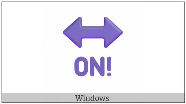 On With Exclamation Mark With Left Right Arrow Above on various operating systems