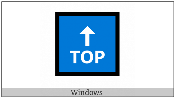 Top With Upwards Arrow Above on various operating systems