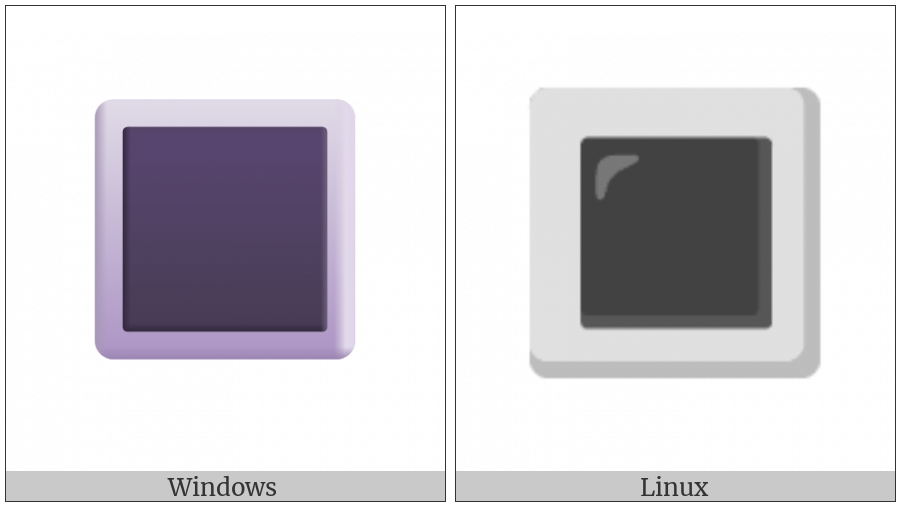White Square Button on various operating systems