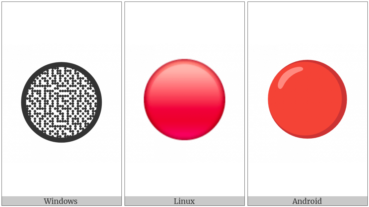 Large Red Circle on various operating systems