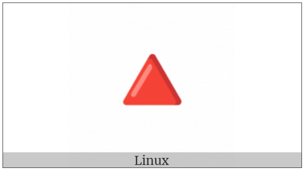 Up-Pointing Red Triangle on various operating systems