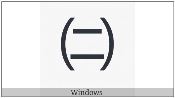 Parenthesized Ideograph Two on various operating systems