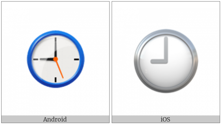 Clock Face Nine Oclock on various operating systems