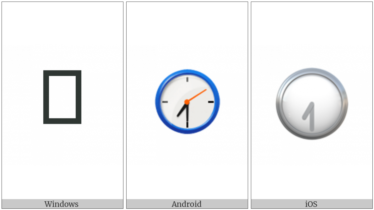 Clock Face Seven-Thirty on various operating systems