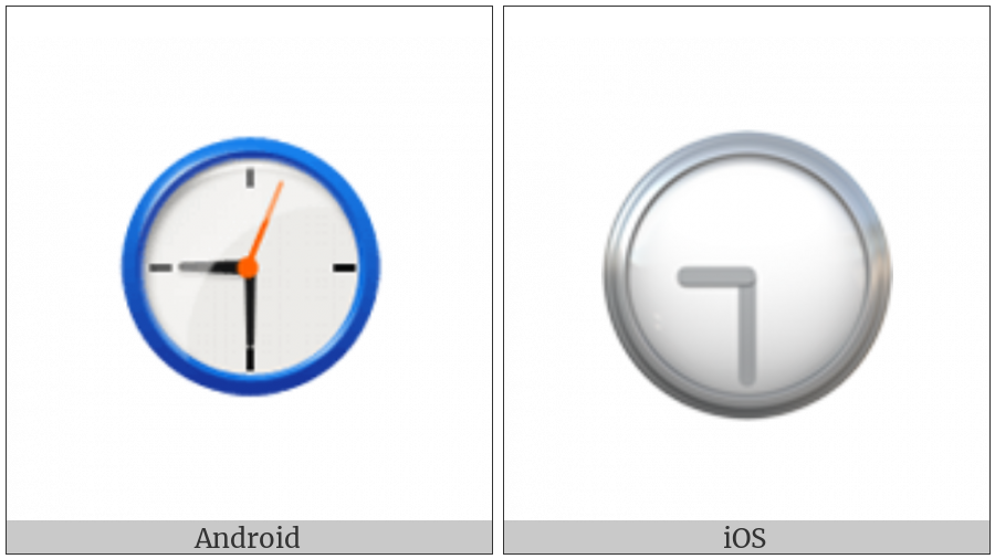 Clock Face Nine-Thirty on various operating systems