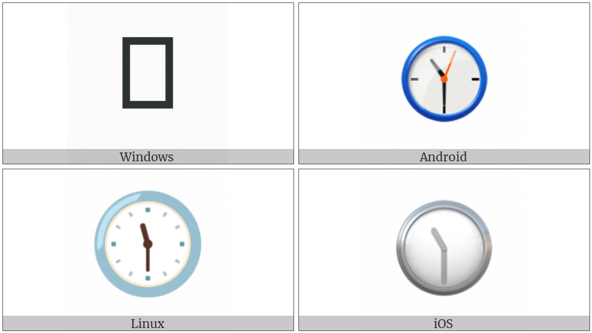 Clock Face Eleven-Thirty on various operating systems